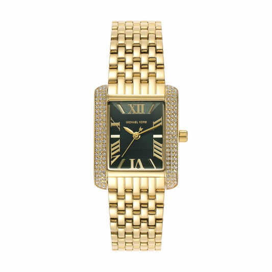 Michael Kors Brass Analog Green Dial Women's Gold Strap Watch-Mk4742