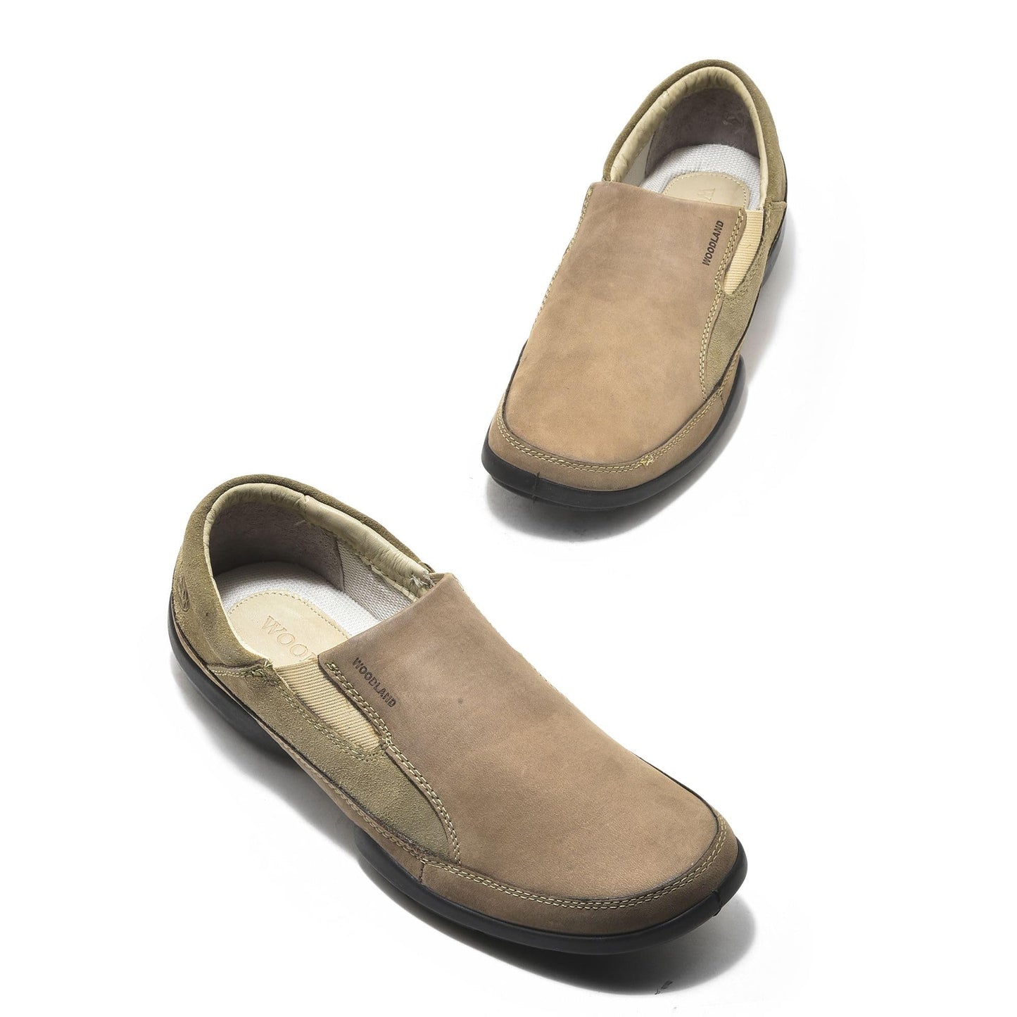 Woodland Men Dubai Khaki Slip-On Shoes