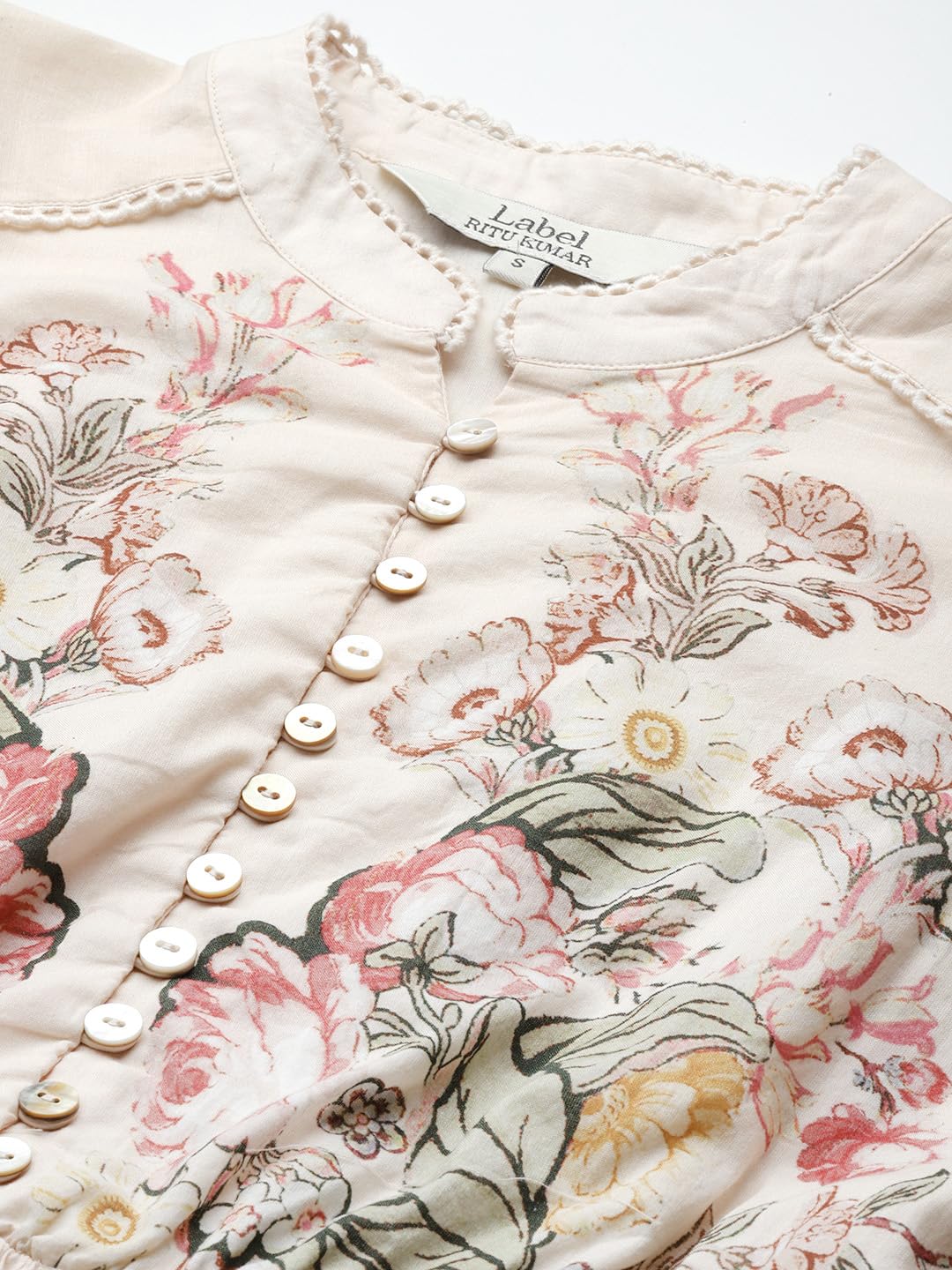 Label RITU KUMAR Ecru Bryony Long Dress