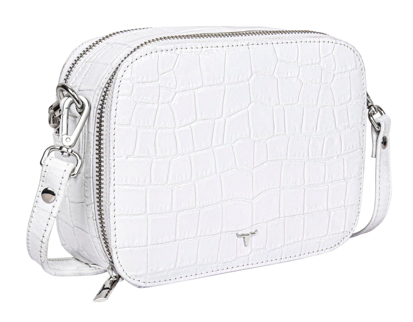 URBAN FOREST Emma Printed White Leather Sling Bag for Women