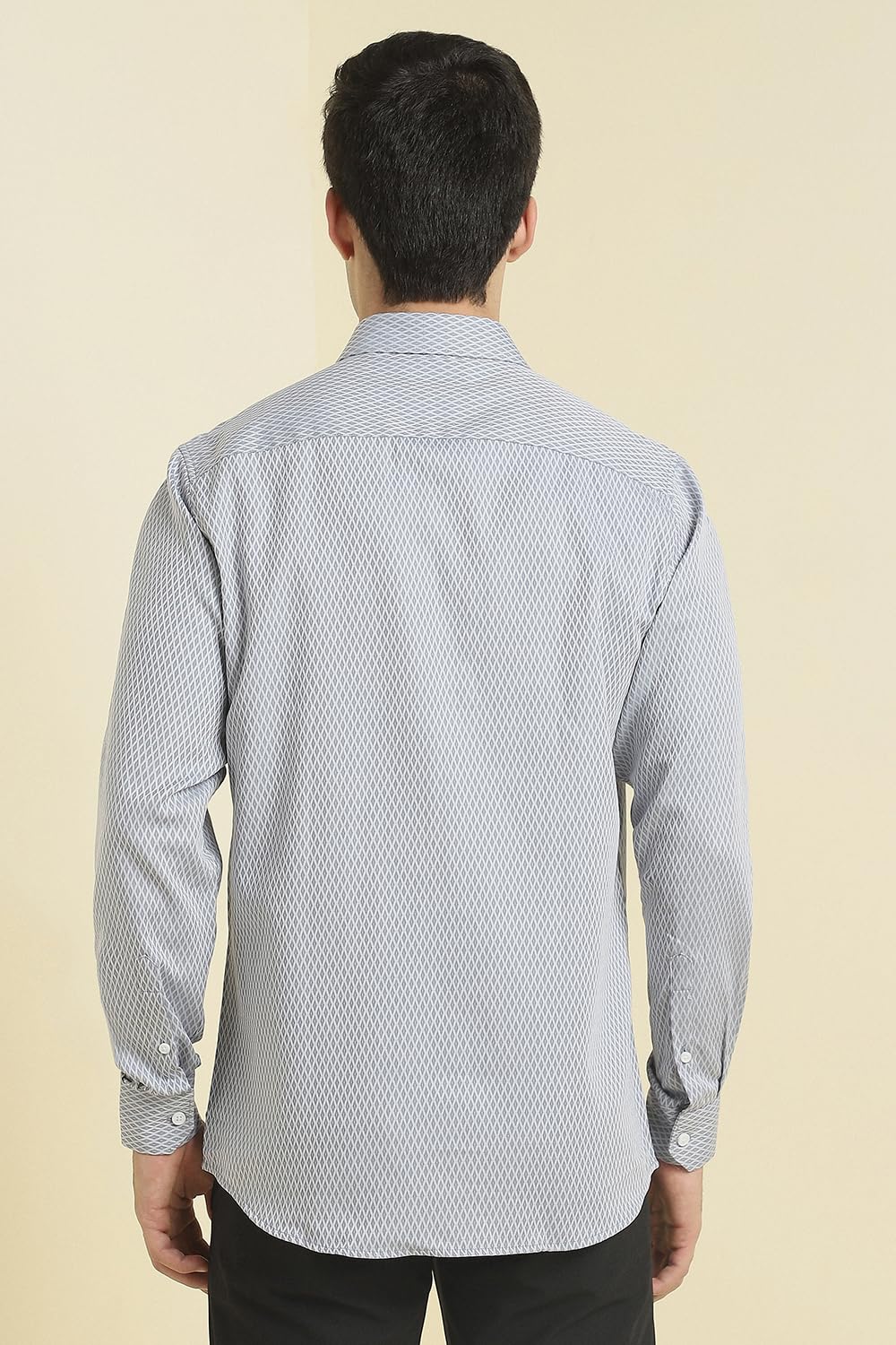 Allen Solly Men Cotton Slim Fit Shirt (ASSFQSPPQ37732_Grey, 42