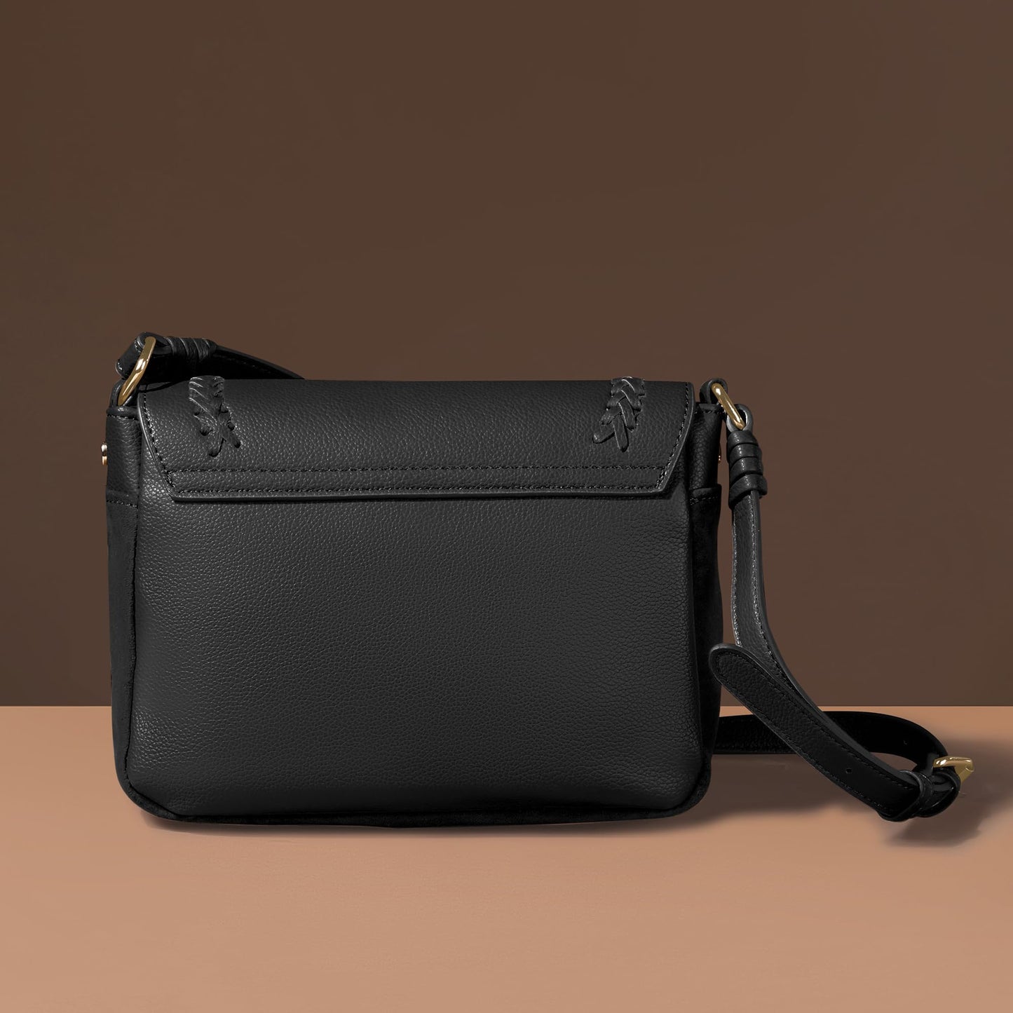 Accessorize London Women's Caffy Black Sling Bag| crossbody sling bag for women stylish|Ladies Adjustable Strap sling bag|Shoulder bag for woman