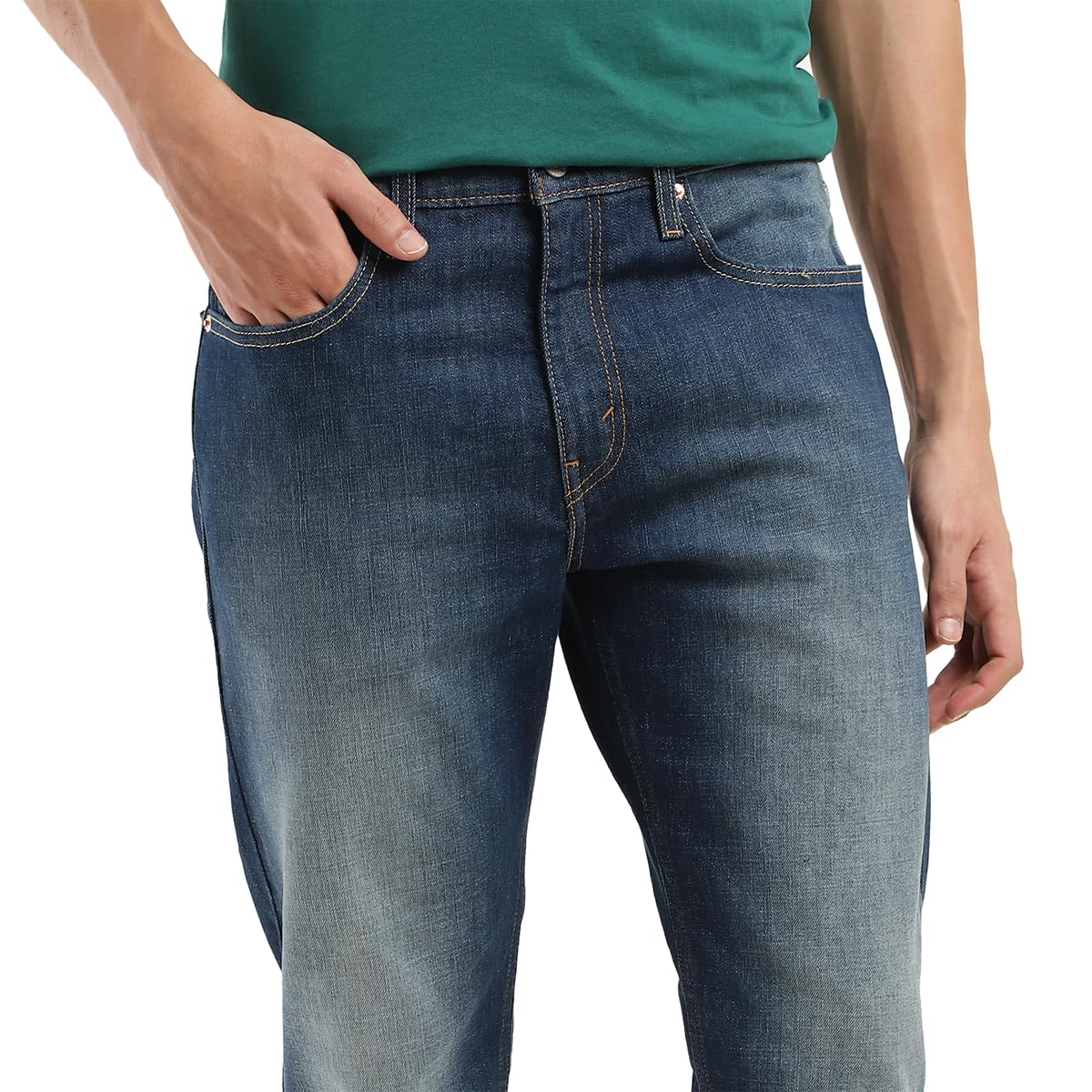 Levi's Men's Slim Mid Rise Jeans (A7086-0117_Blue, 36