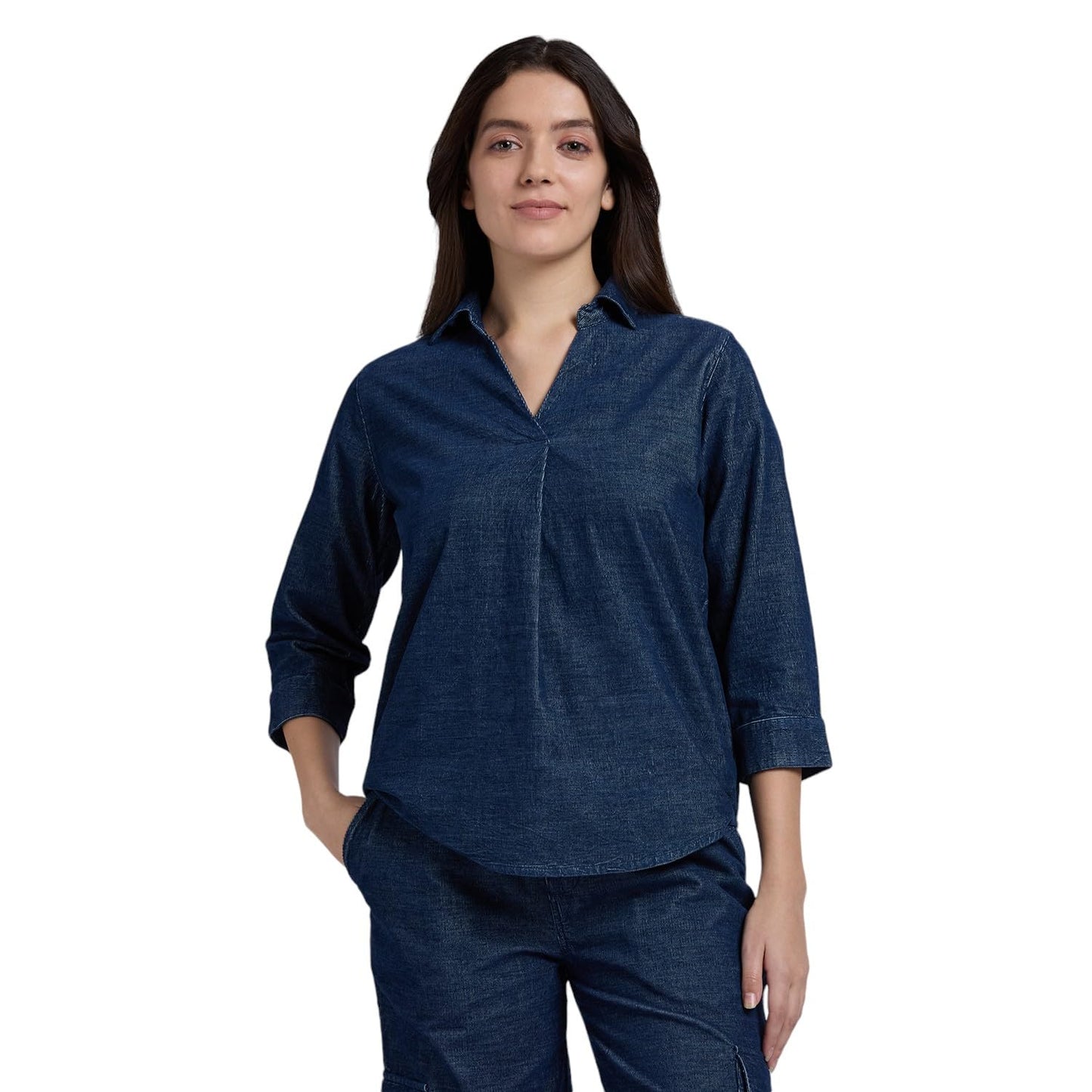 Pepe Jeans Women's Solid Regular Fit Shirt