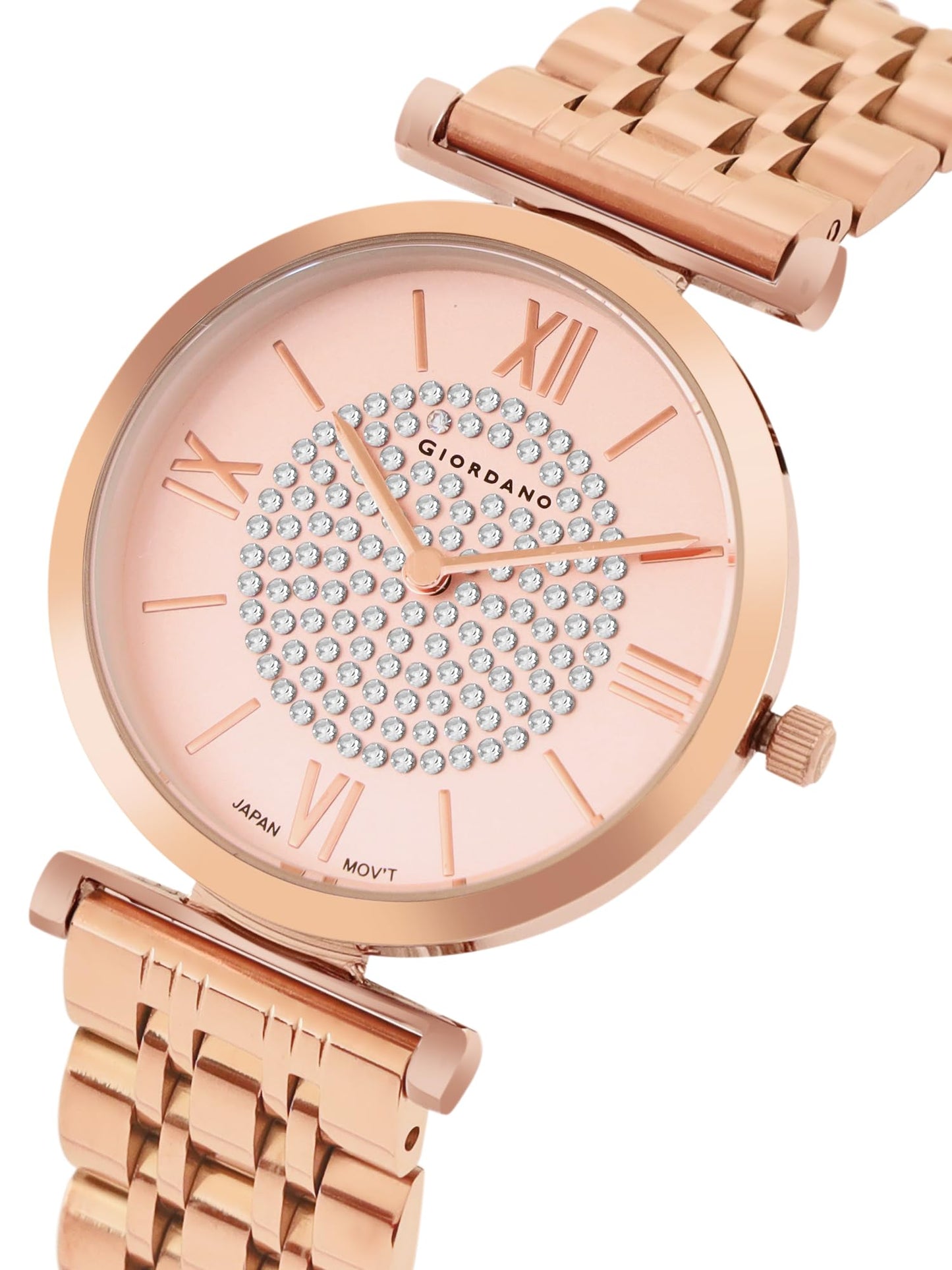 Giordano Analog Stylish Watch for Women Water Resistant Fashion Watch Round Shape with 2 Hand Mechanism Wrist Watch for Girls & Ladies to Compliment Your Look/Ideal Gift for Female - GZ-60063