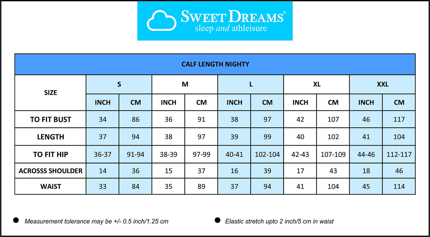 Sweet Dreams Women's Cotton Above The Knee Short Night Dress Nightgown (2279AV Tropical Peach S)