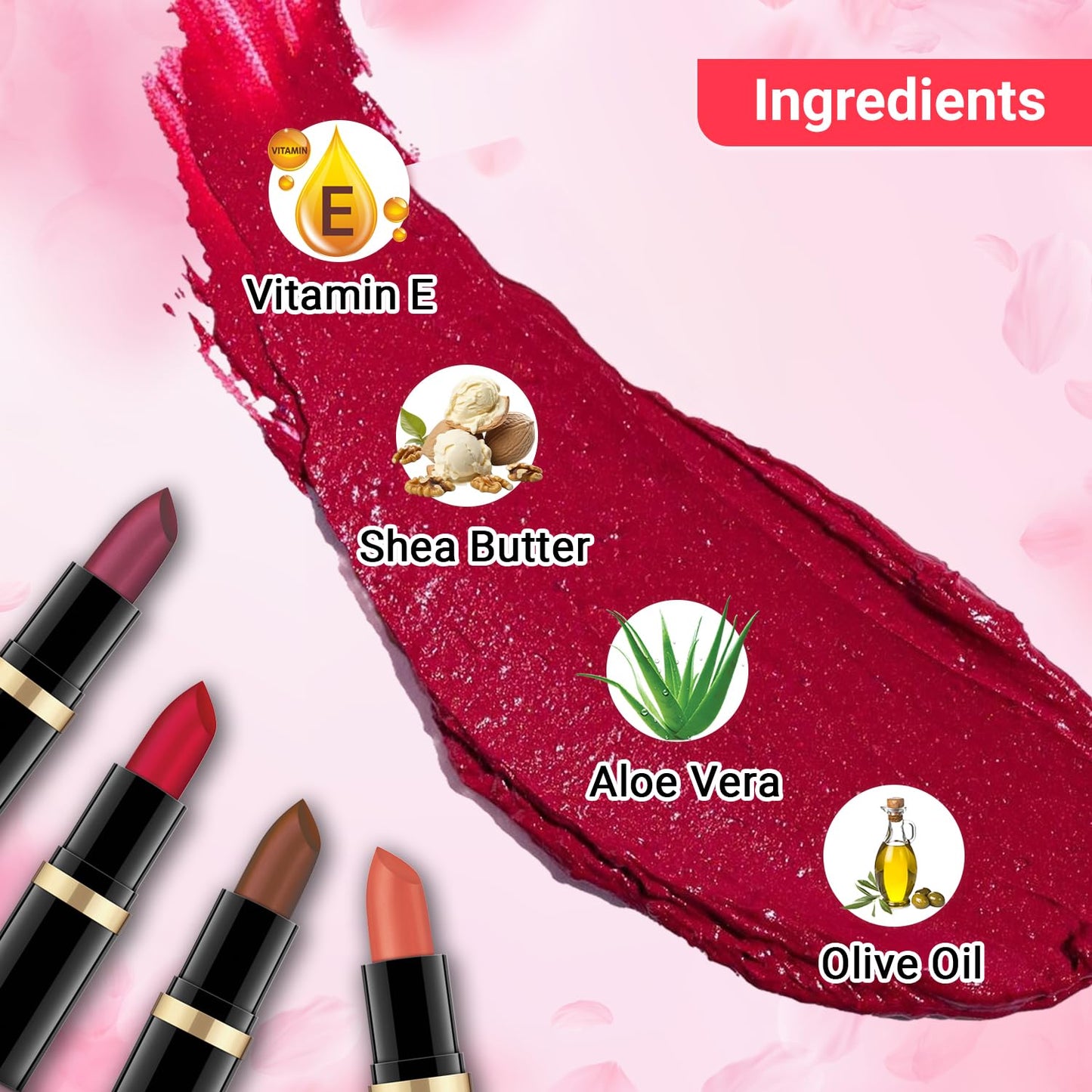 Iba Pure Lips Moisture Rich Lipstick for Women- A55 Peach Sparkle, 4g | High Glossy, Creamy Finish & Smooth Texture| Hydrated Lips | Enriched with Vitamin E, Coconut Oil & Shea Butter | Intense Colour & Highly Pigmented | Lip Makeup