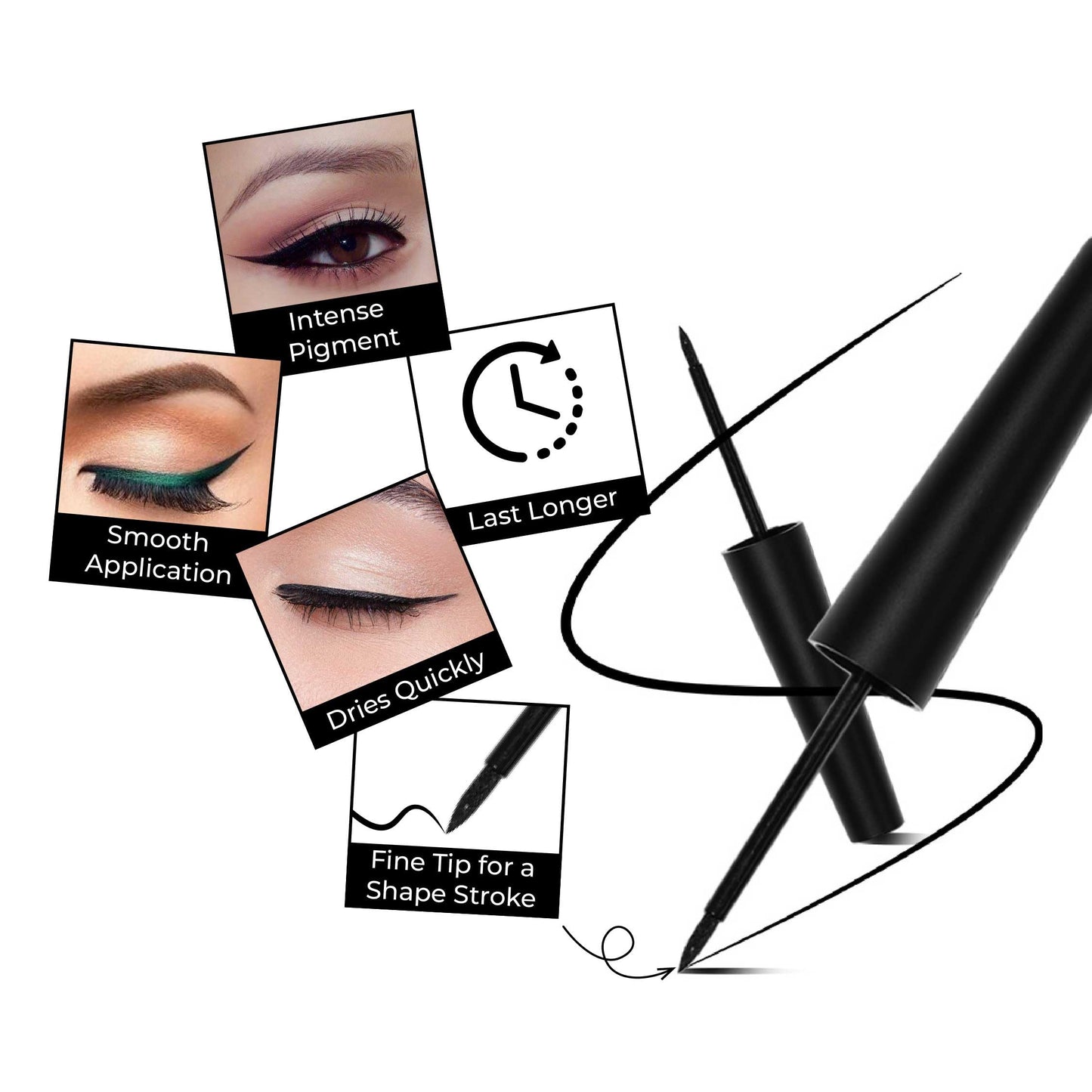 SOKU Eye Can See Intense Blue Liquid Glossy Eyeliner | Long Lasting Up To 24 Hours | Enriched With Castor Oil | Eyeliner Waterproof Smudge Proof (Show And Teal) - 2.5 Ml