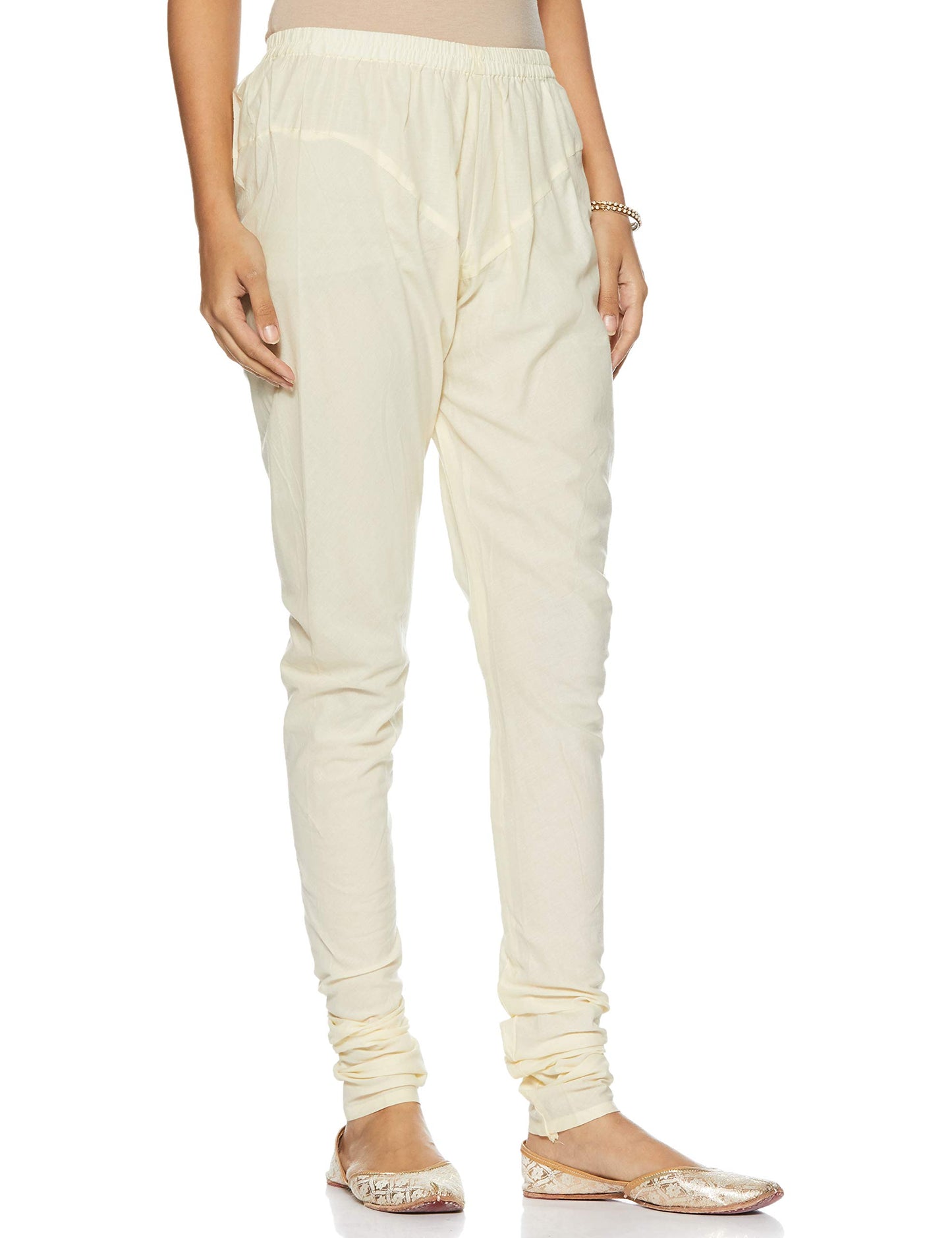 Aurelia Women's Synthetic Salwar Suit Set (18FED10759-79244_T-White_XL)