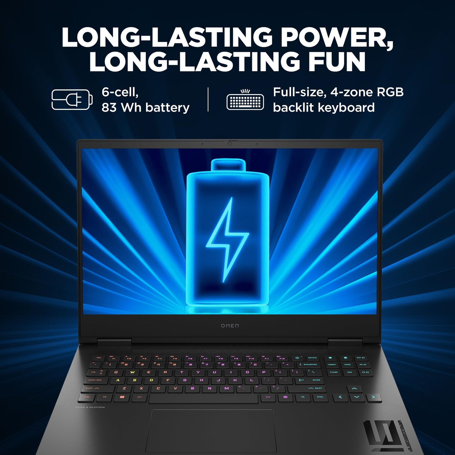 HP OMEN, AMD Ryzen 7-7840HS, 6GB NVIDIA GeForce RTX 4050 Gaming Laptop (16GB RAM, 1TB SSD) 165Hz, IPS, 16.1"/40.9cm, Win 11, MS Office 2021, Black, 2.37Kg, RGB Keys, Tempest Cooling, xd0015AX