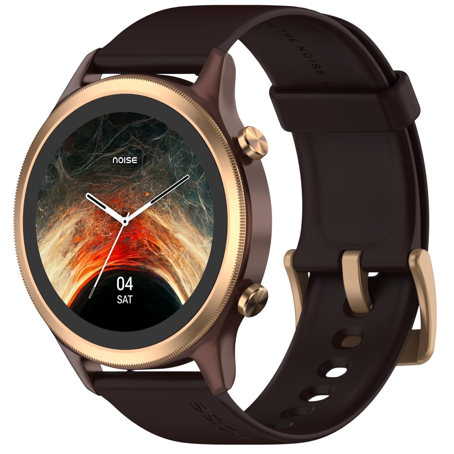 Noise Evolve 3 1.43" AMOLED Always on Display, BT Calling, Round Dial, Metallic Design Smart Watch for Man & Woman, Smart Gesture Control, 100 Sports Modes (Vinatge Brown)