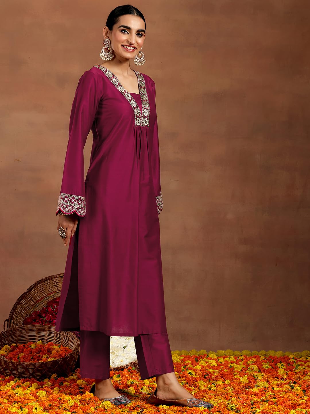 Libas Women's Silk Blend Kurta Sets (GS9900HXXL