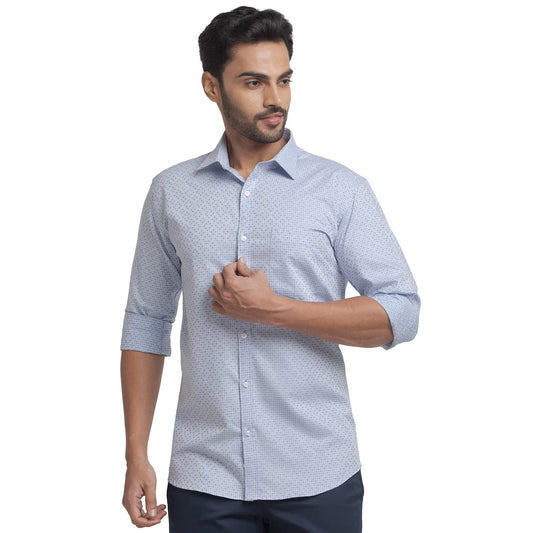 Park Avenue Medium Blue Shirt (Size: 46)-PMSX16516-B3