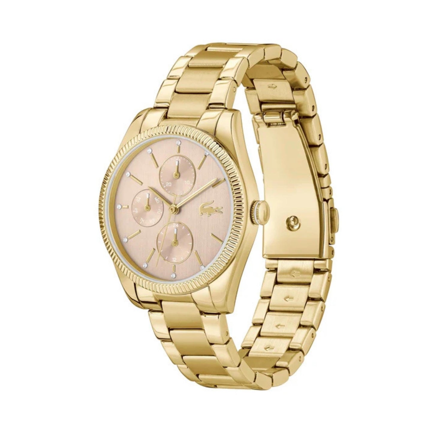 Lacoste Orsay Qtz Multifunction Caramel Round Dial Women's Watch|Stainless Steel Material|Multi Color Band - 2001363