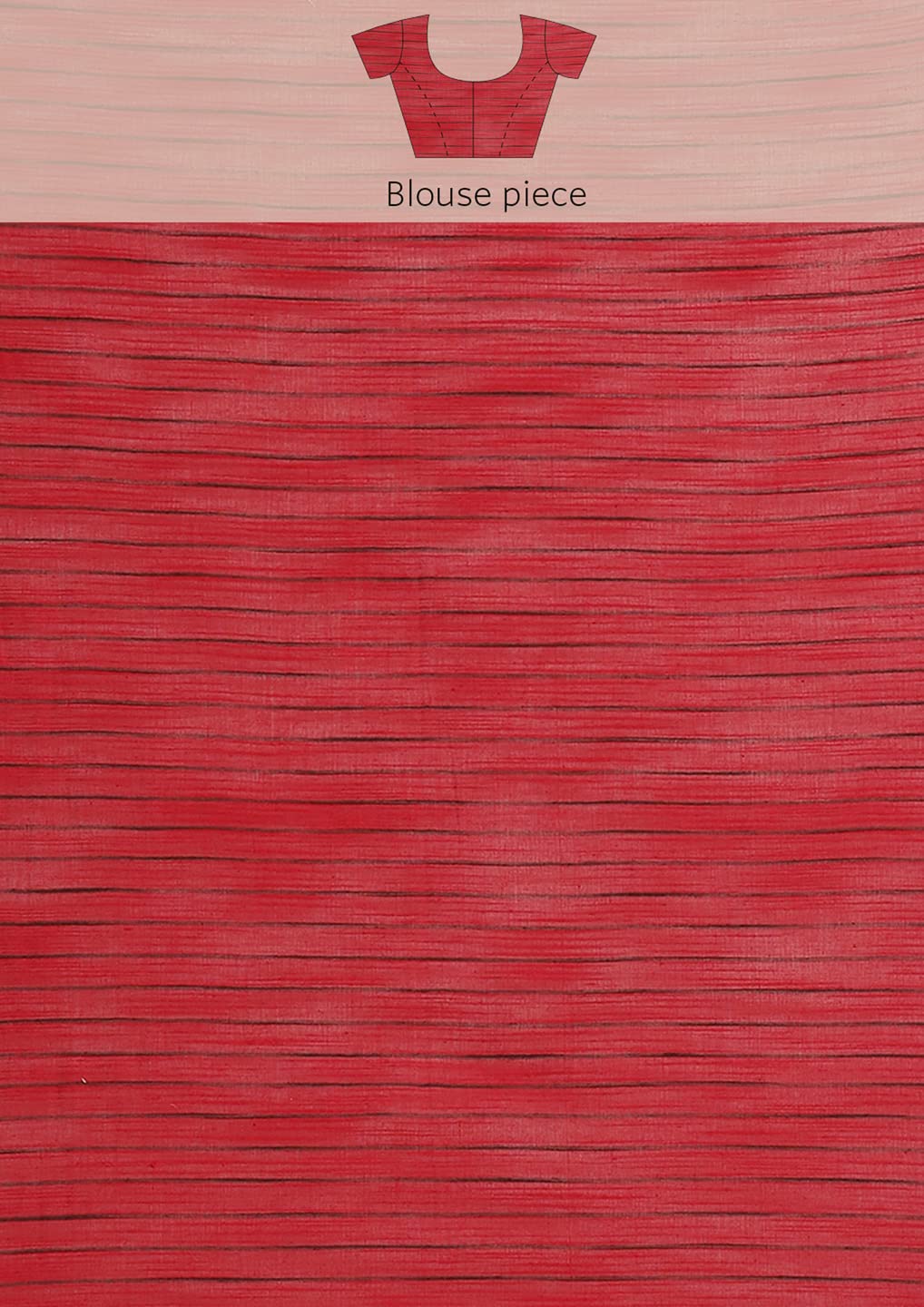 Aditri Women's Handloom Khadi Cotton Saree with Running Blouse (Multicolored)