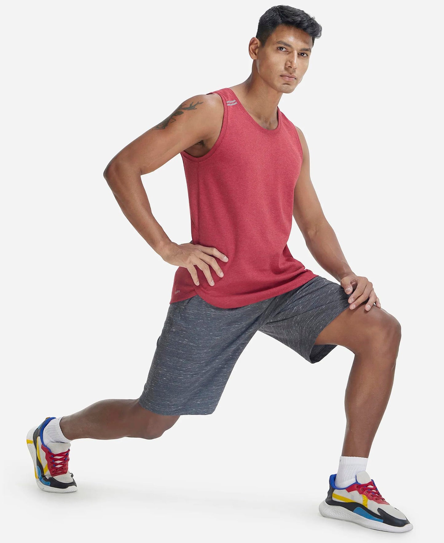 Jockey Men's Regular Fit Shorts (SP26_Cool Grey Melange_XXL)