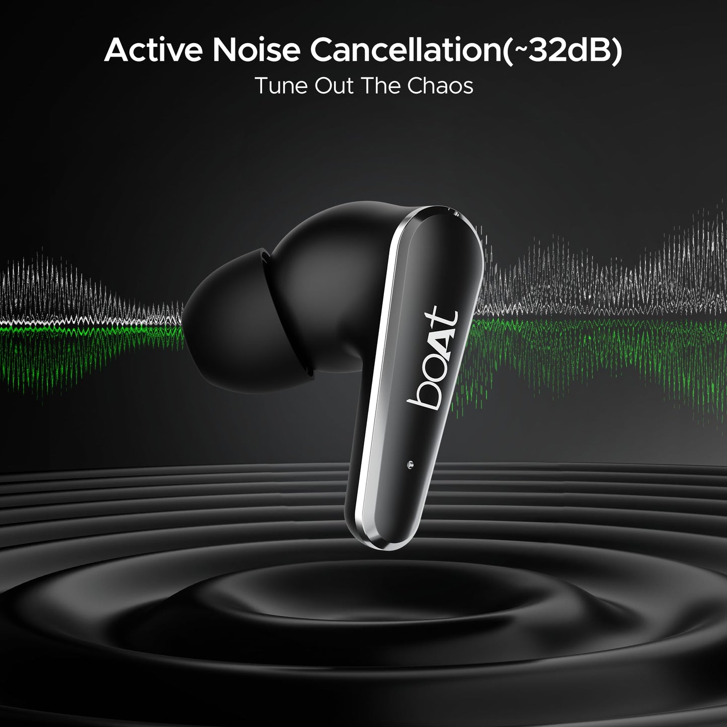 boAt Airdopes 280 ANC, Active Noise Cancellation(~32dB), 60Hrs Battery, 13mm Drivers, 4Mics ENx, Fast Charge, IPX5, v5.3 Bluetooth Earbuds, TWS Ear Buds Wireless Earphones with mic (Active Black)