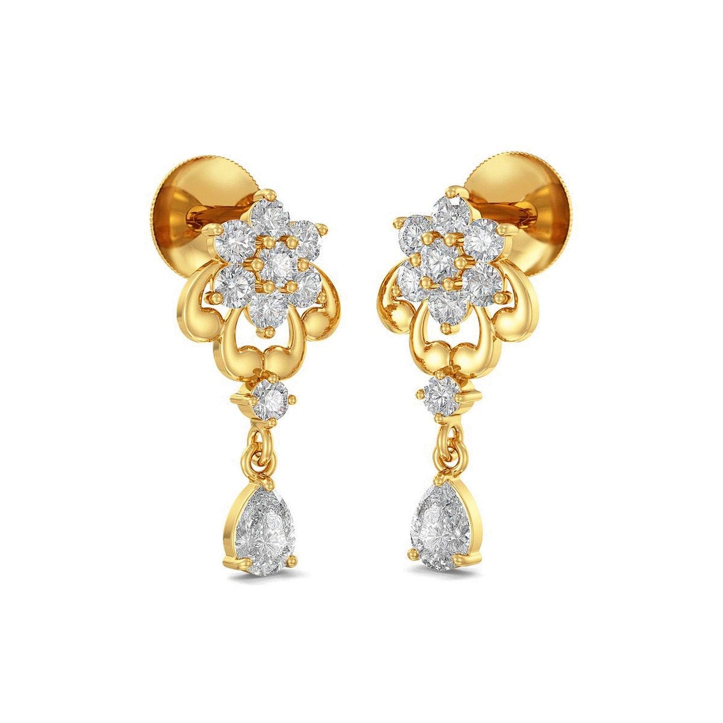 Joyalukkas Impress Collection 22k Yellow Gold Stud Earrings for Women