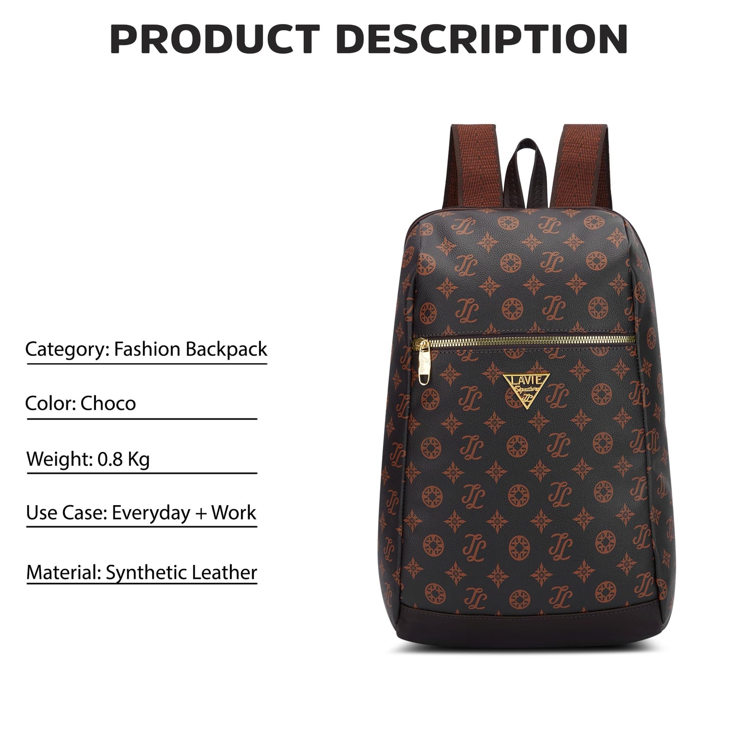 Lavie Signature Women's St.Louis 11L Fashion Backpack for Women | Compact Backpack | Ladies purse | Stylish Shoulder Bag | Gift for Women