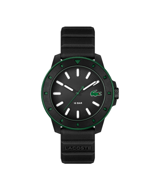 Lacoste Lacoste.12.12 Scuba Qtz Basic Black Round Dial Men's Watch|Silicone Material|Multi Color Band - 2011412