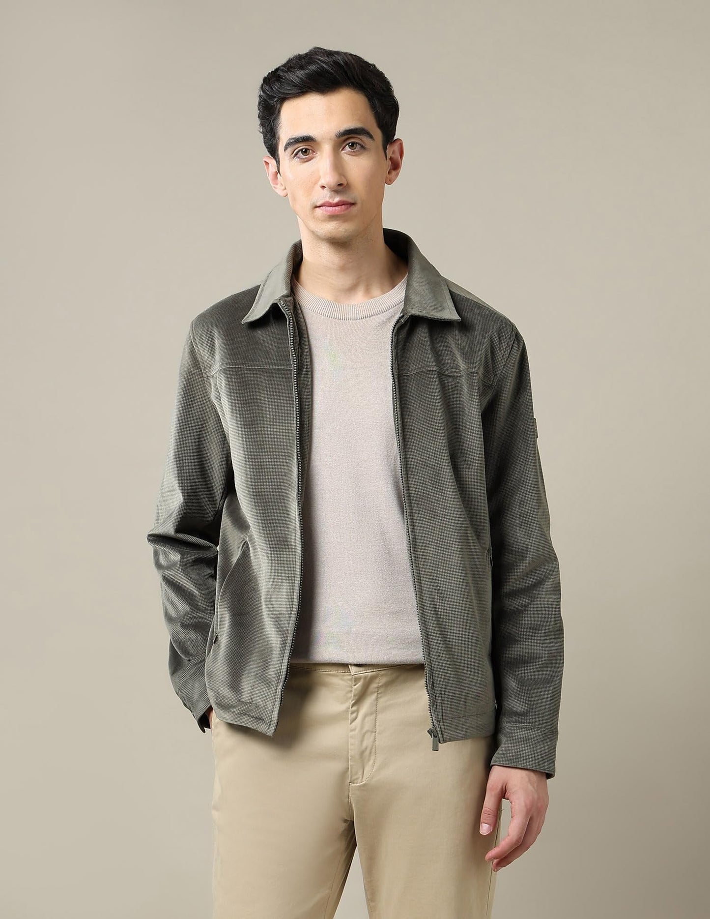 Arrow Men's Textured Regular Fit Jacket