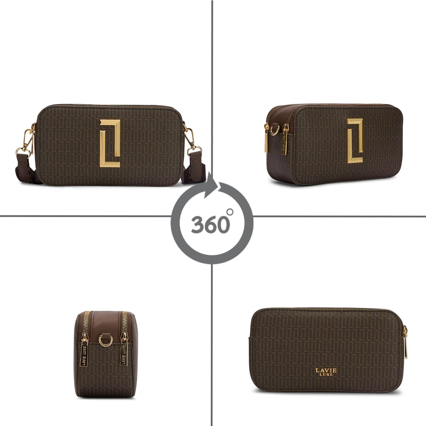 Lavie Luxe Women's Mono Fenny Crossbody Sling Bag | Ladies Purse Handbag | Gift for Women