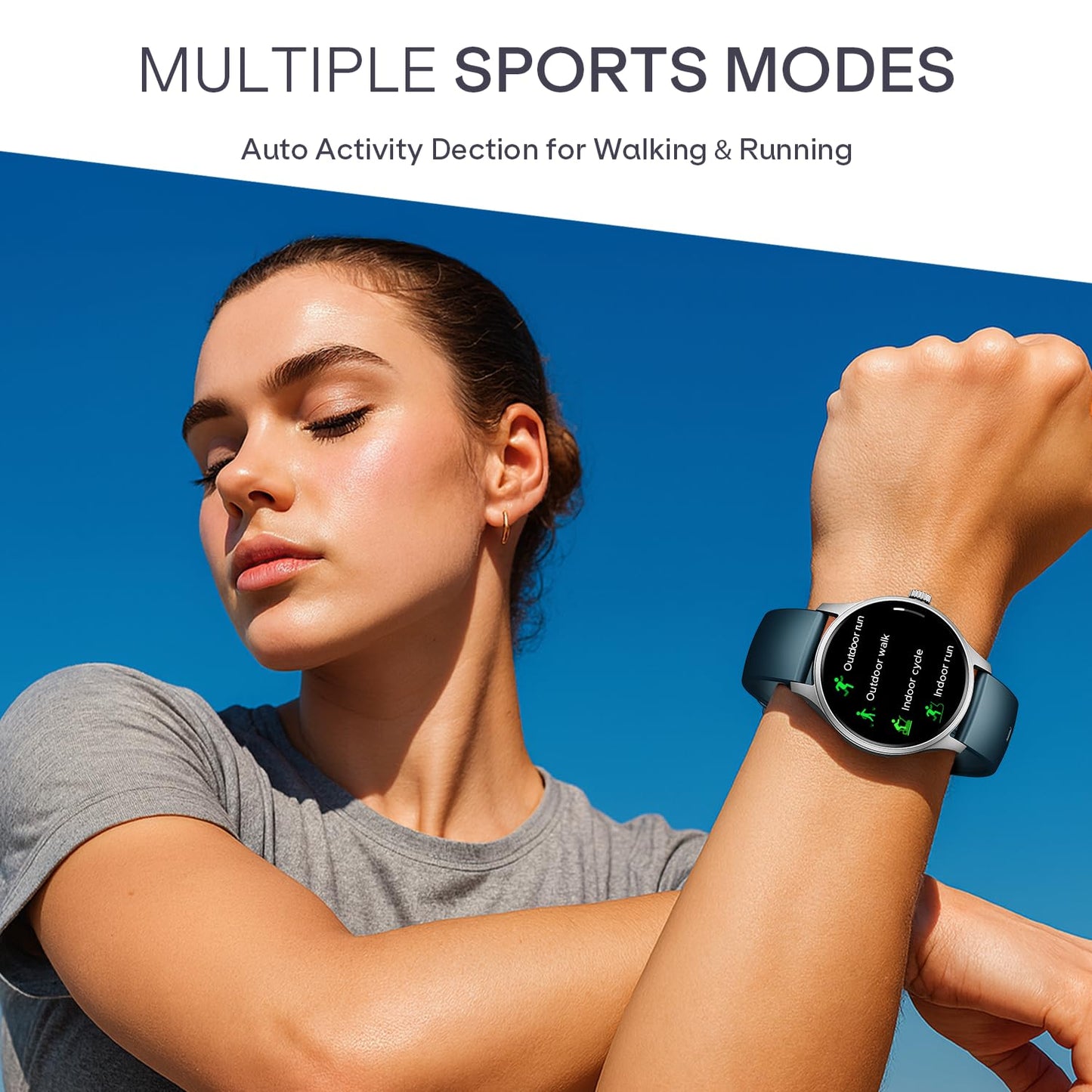 Boat Lunar Discovery Neo, 1.39" (3.5 cm) Round HD Display, Premium Metallic Finish, Animated Watchfaces, 100+ Sports Mode, Bluetooth Calling, Smart Watch for Men & Women (Ocean Blue)