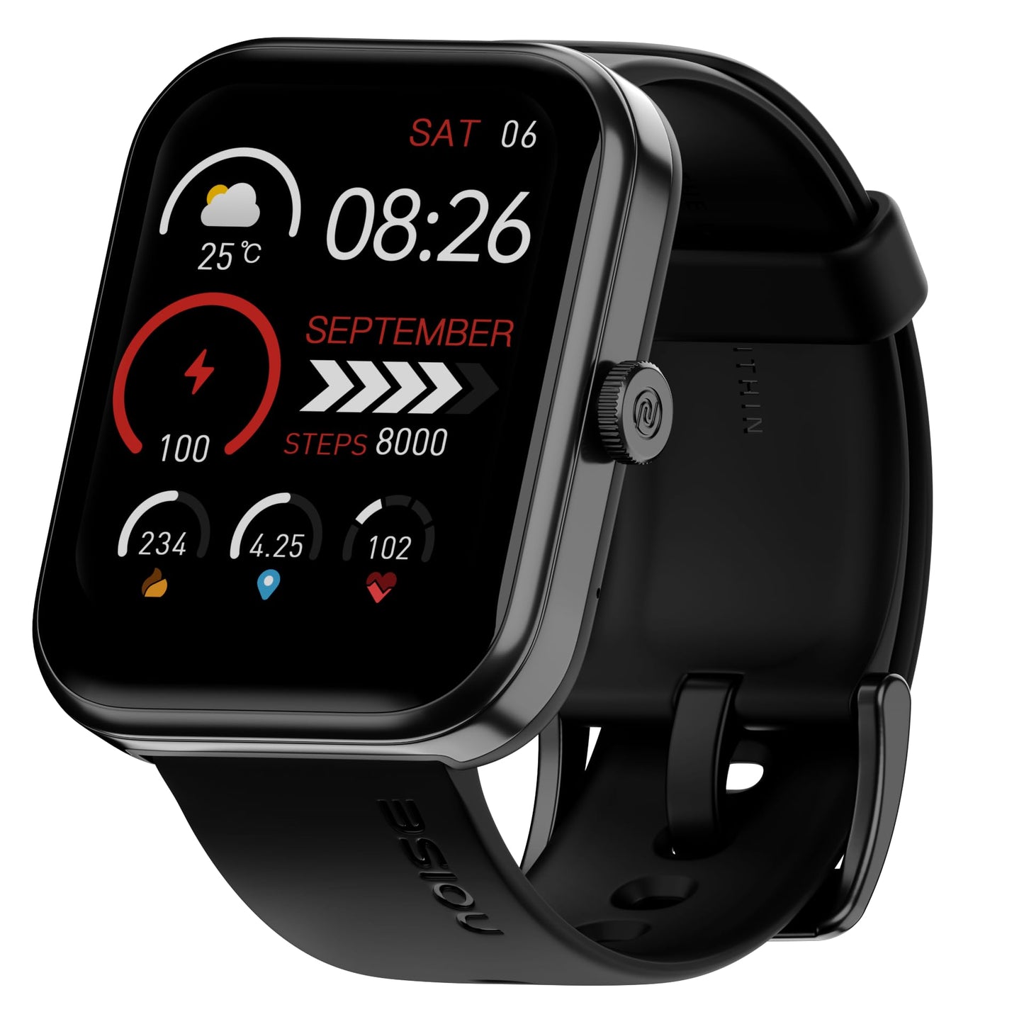 Noise ColorFit Pulse Grand 3 Smartwatch - Jet Black
