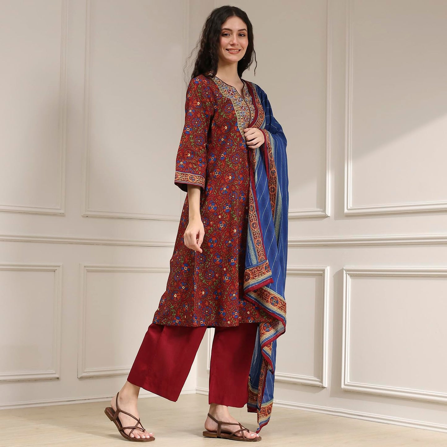 BIBA Women's Cotton Kurta Set