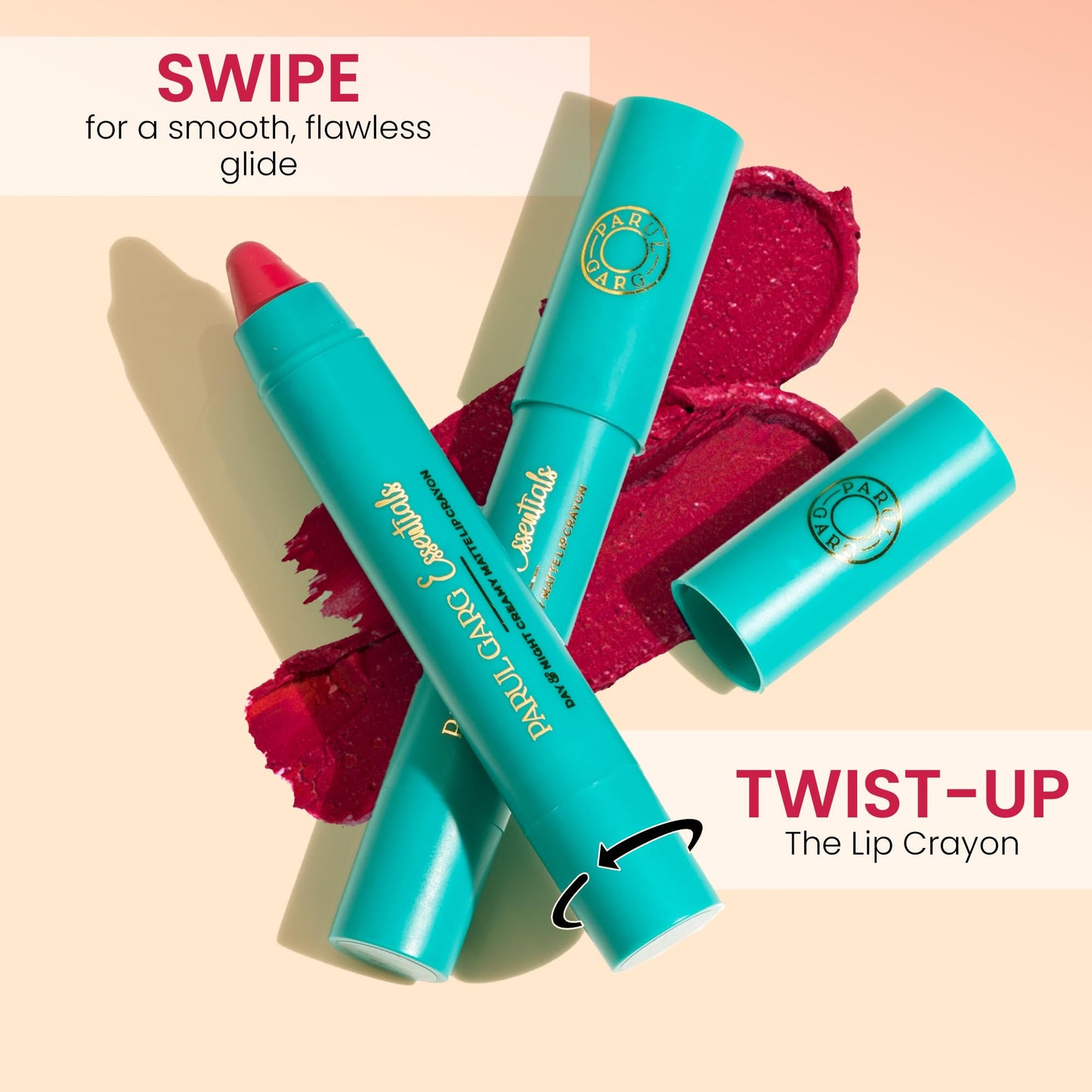 Parul Garg Beauty Everyday Neutrals Lip Crayon Set (Pack of 5) | Creamy Matte Lip Crayons | Natural Shades | Perfect for Light-Medium Skin Tones | Vegan, Long-lasting | Made in India (Most Loved)