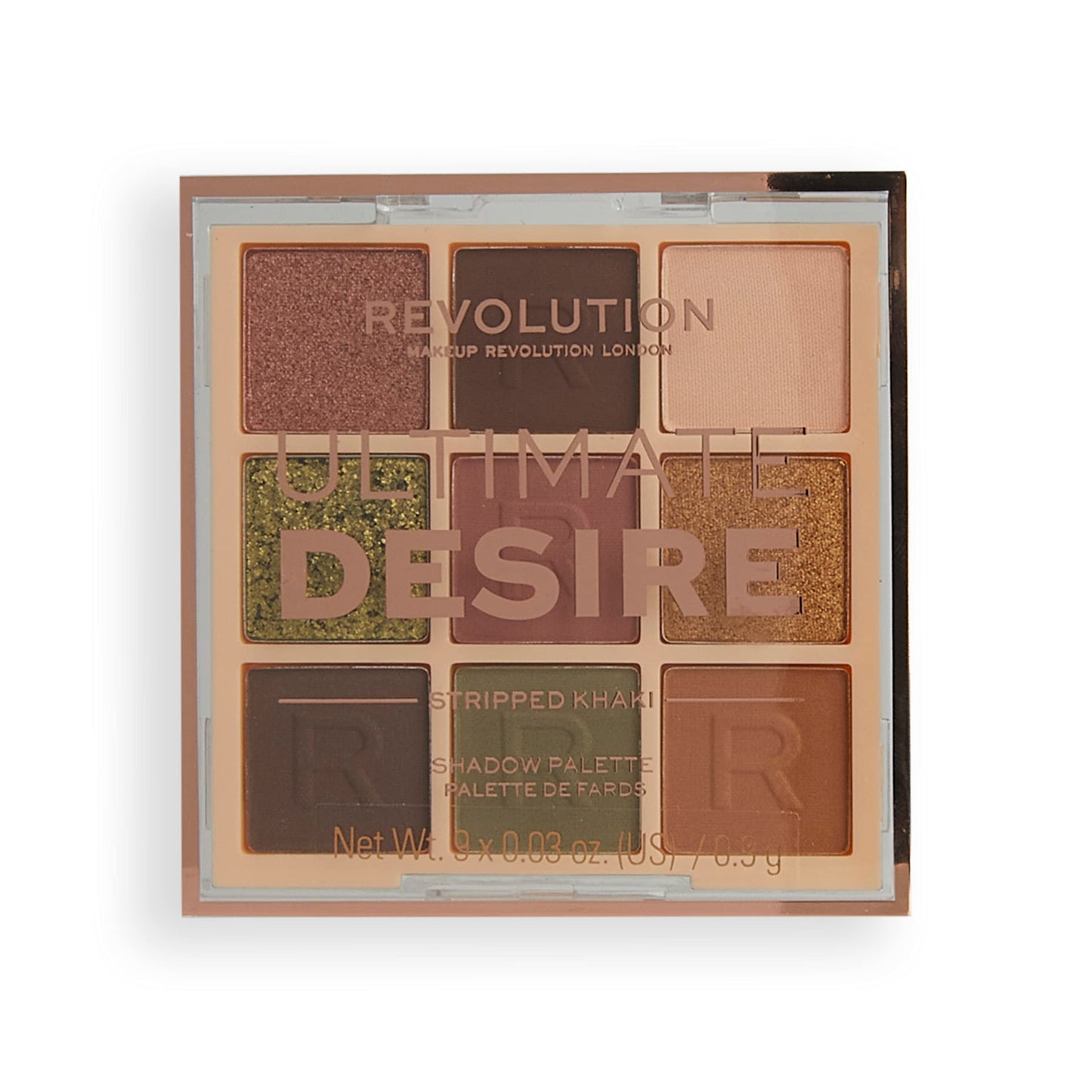 Makeup Revolution Ultimate Desire Shadow Palette Stripped Khaki, Get Highlight the Face with Glam or a Smokey Look Party Makeup
