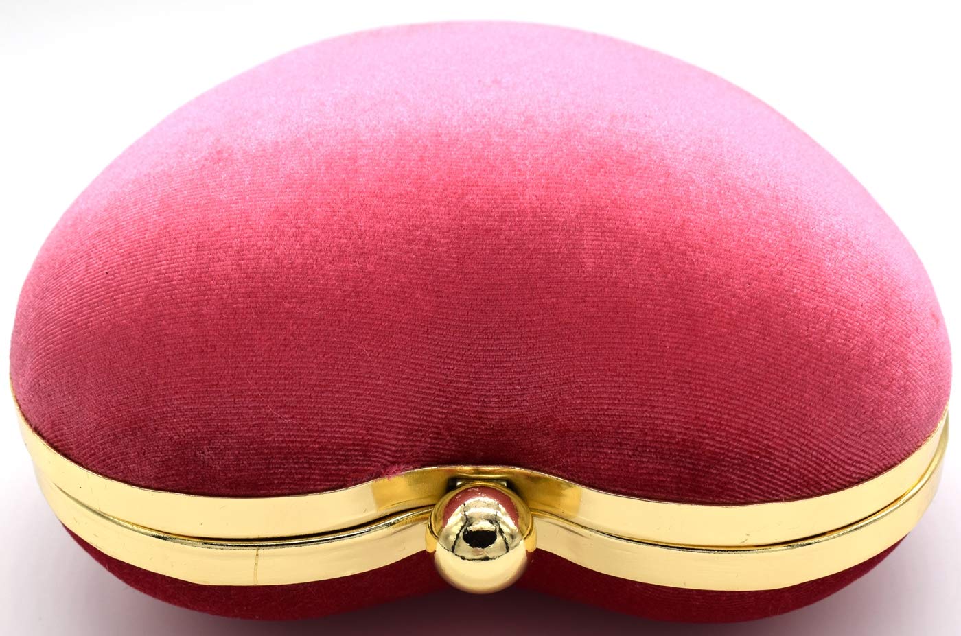 TOOBA Handicraft Box Clutch Bag Purse For Bridal, Casual, Party, Wedding (Velvet Pink)