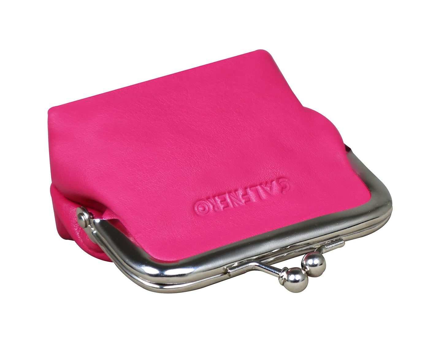 Calfnero Genuine Leather Women's Coin Wallet (Dk-Pink)