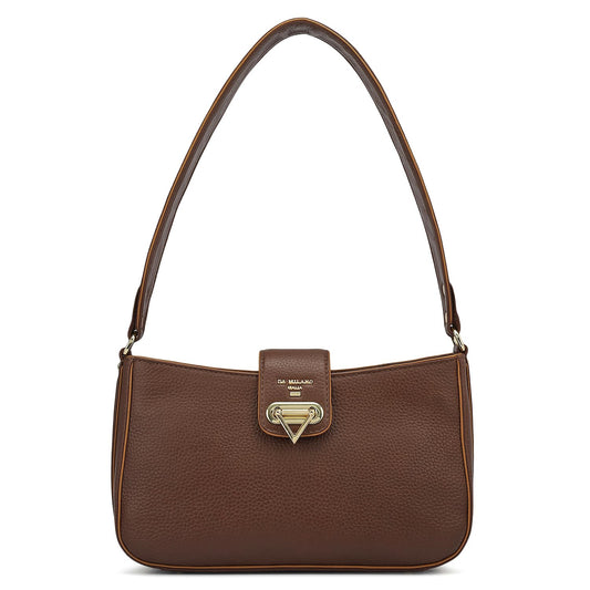 Da Milano Small Leather Shoulder Bag - Brown