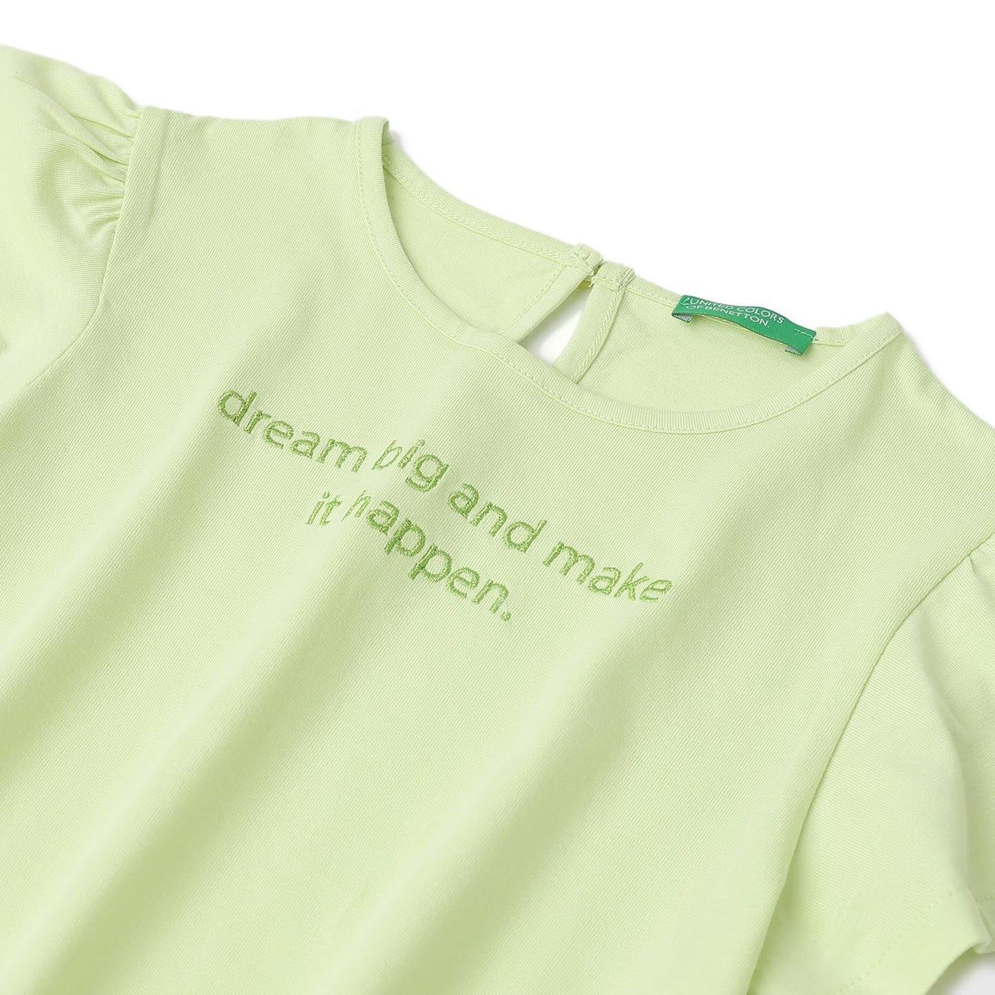 United Colors of Benetton Kidz Regular Fit T-Shirt (24A3096CBTR1ISL9_Green