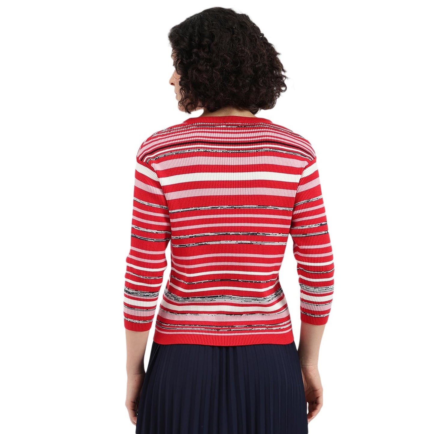 United Colors of Benetton Round Neck Striped Sweater