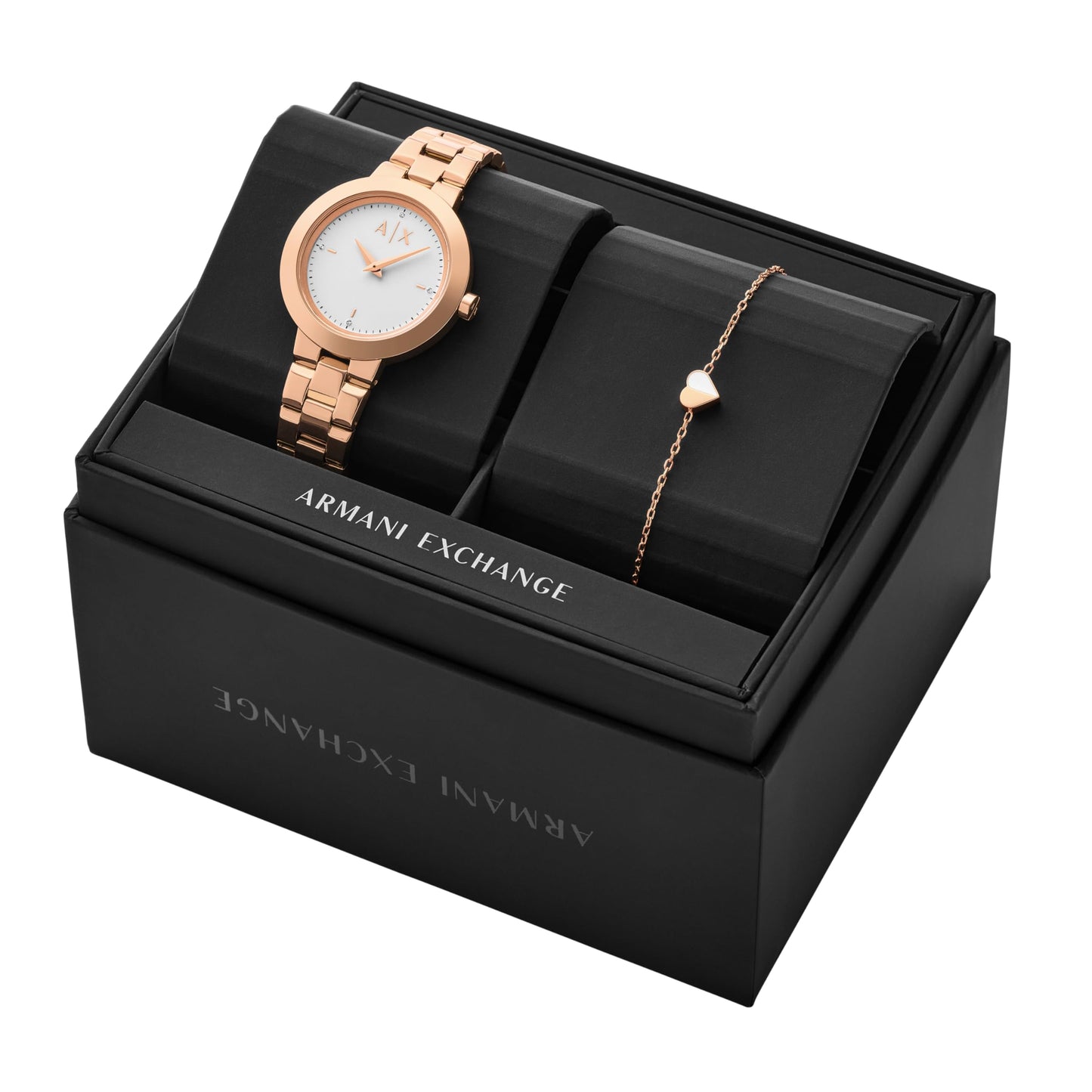 Armani Exchange Rose Gold Watch Set AX7175SET