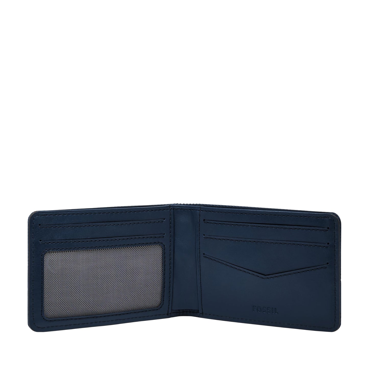 Fossil Men's Front Pocket Wallet, Navy, One Size, Front Pocket Wallet