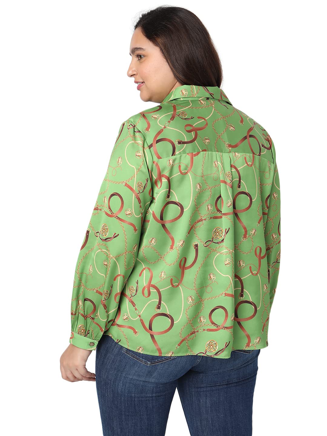 Vero Moda Curve Women's Relaxed Fit Shirt (262814001- Kelp 2XL)