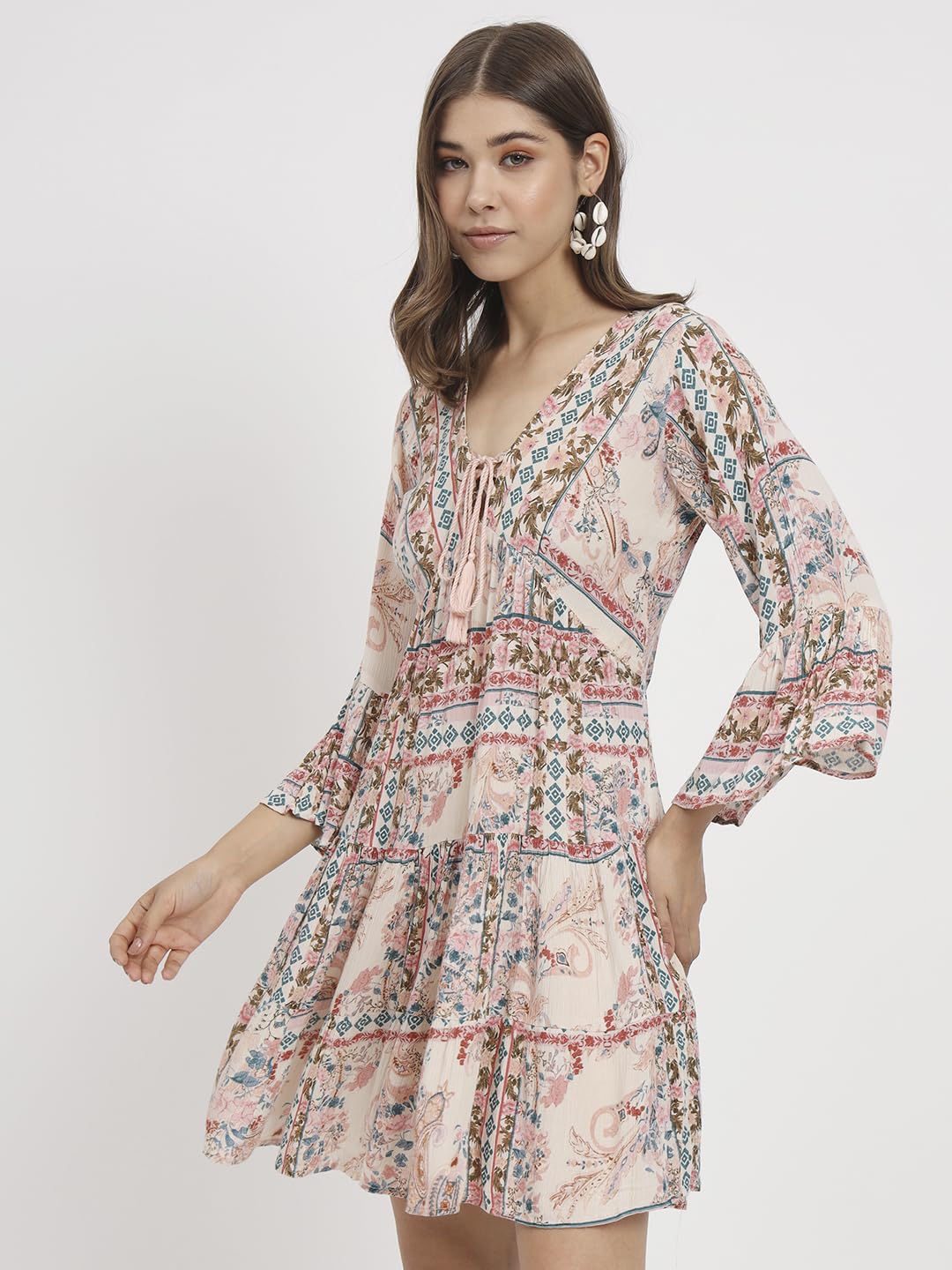 veldress21 Women Dress Short Stylish Casual Party Summer Dress Trendy Collage Regular,Office Collage Wear Multicolor for Girls (XL)