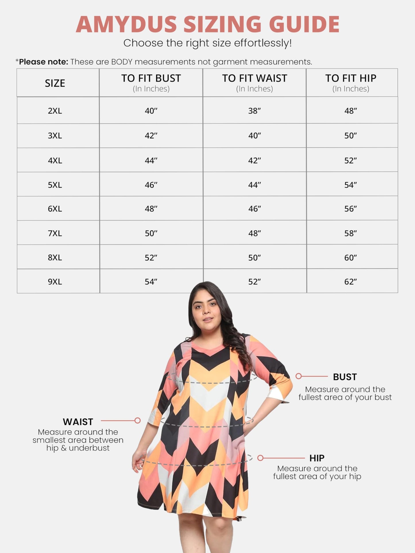 AMYDUS Plus Size Dress for Women | Printed | A Line Fit | Cloud Soft Fabric | Sweat Absorbing | XL to 9 XL Dresses Black Grey