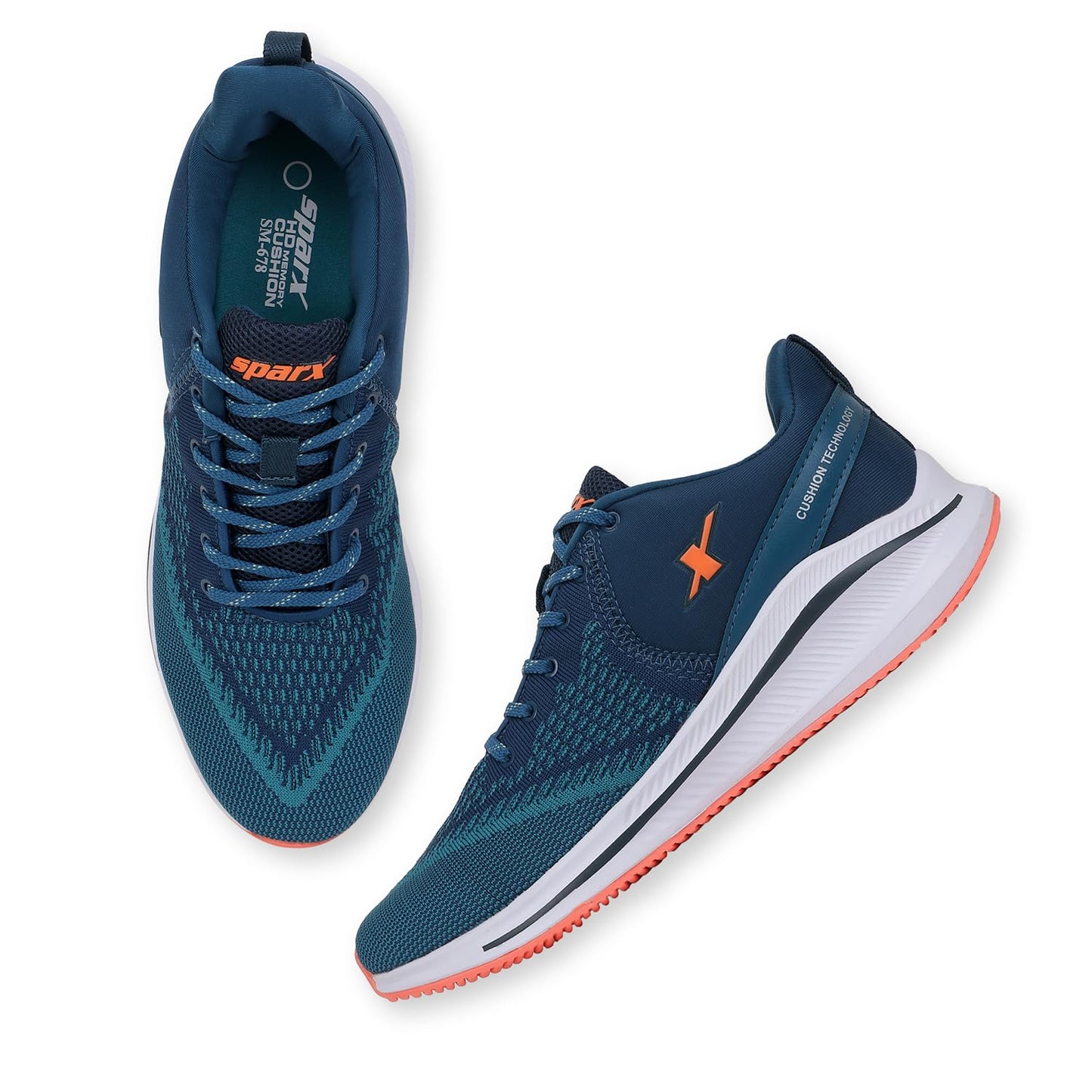 SPARX SX0678G T. Blue S. Green Running Shoes - 9 UK (43 1/3 EU) (SX0678G_TBSG0009)