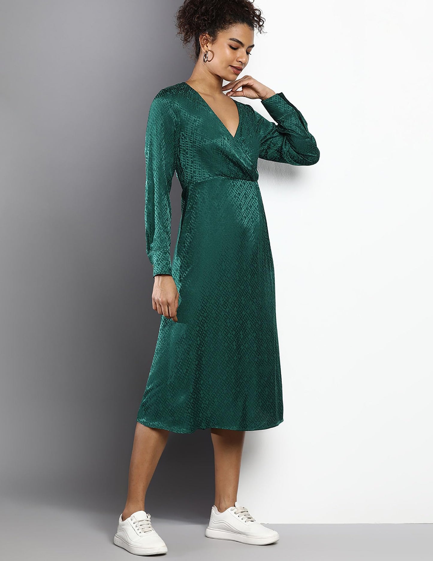 Tommy Hilfiger Womens Green Color Dress (34)