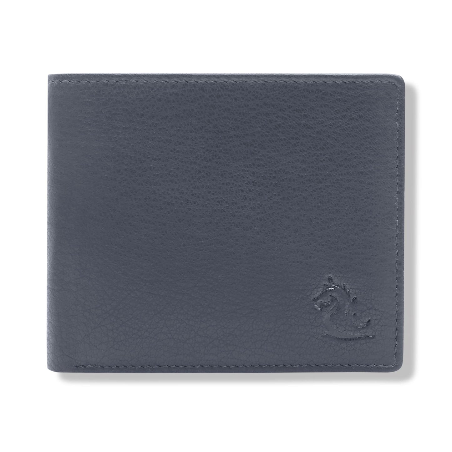 KARA Blue Genuine Leather Wallet for Men I Slim Bifold Men's Leather Wallets with Coin Pocket and Card Holder Slot