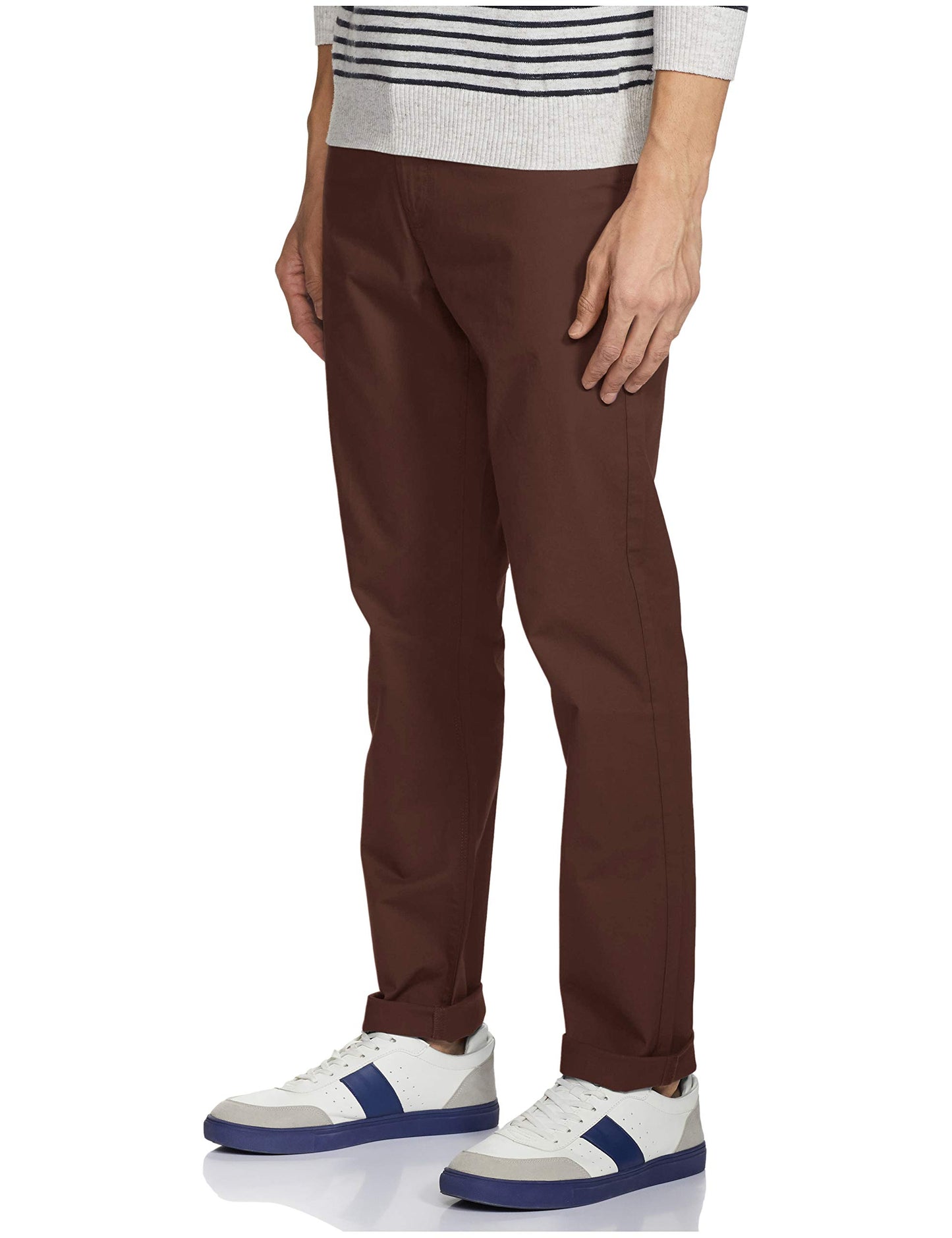 United Colors of Benetton Men's Slim Casual Mid Rise Pants (4CTNS0011I906_Brown_28)