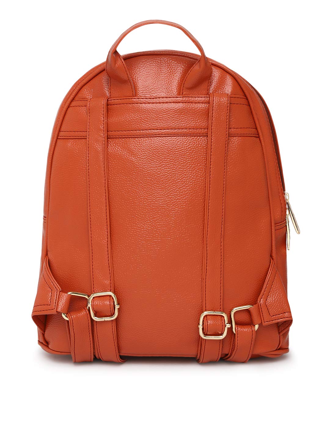 KLEIO Classic PU Leather Backpack for Women (Tan) with Adjustable Strap | Multi-Purpose Versatile Bag for Girls | Suitable for Travel, Weekend Trip & Shopping