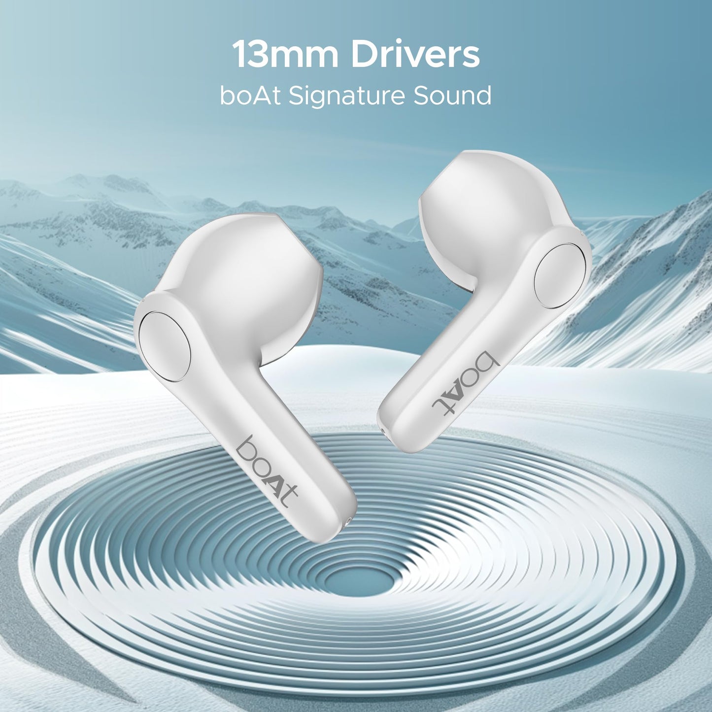 boAt Airdopes Atom 81 Pro, 100Hrs Battery, 4Mics ENx Tech, 50ms Low Latency, 13mm Drivers, Fast Charge, IPX5, v5.1 Bluetooth Earbuds, TWS Ear Buds Wireless Earphones with mic (Ivory Elegance)