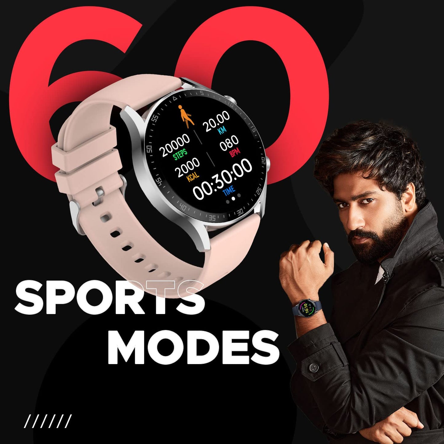 Fire-Boltt Talk 2 Pro Bluetooth Calling Smartwatch, 1.39" TFT Display with Dual Button, Hands On Voice Assistance, 120 Sports Modes, in Built Mic & Speaker (Talk 2, Pink)