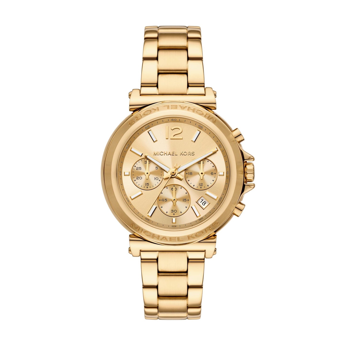 Michael Kors Stainless Steel Analog Gold Dial Women's Watch-Mk7493, Band Color:Gold