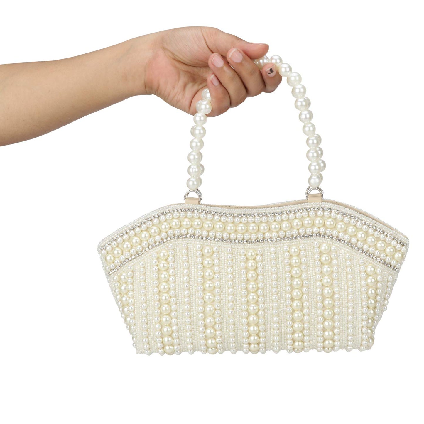 LONGING TO BUY Vanya Handicraft Collection Women's Pearl Clutch